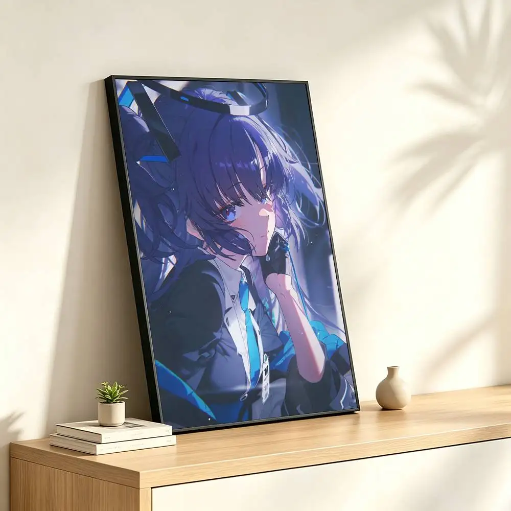 G-Game Blue Archive Hayase Yuuka  Poster Waterproof Wall Art Sticker For Bar Living Room Vintage Decor High Quality Print Gift