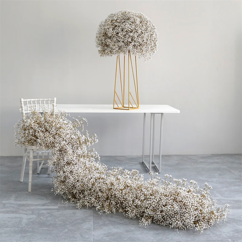 

Uflower 5D Artificial Wisteria Flower Hanging Decorations for Wedding Banquet Event Party Floral Backdrop Prop Flower Row