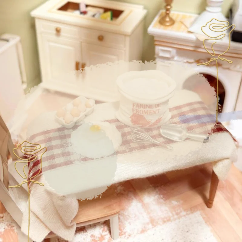 1 Set Leuke Miniatuur Poppenhuis Mini Meelzak Kit Model Spelen Keuken Voedsel Voor Pop Accessoires Speelgoed Woondecoratie