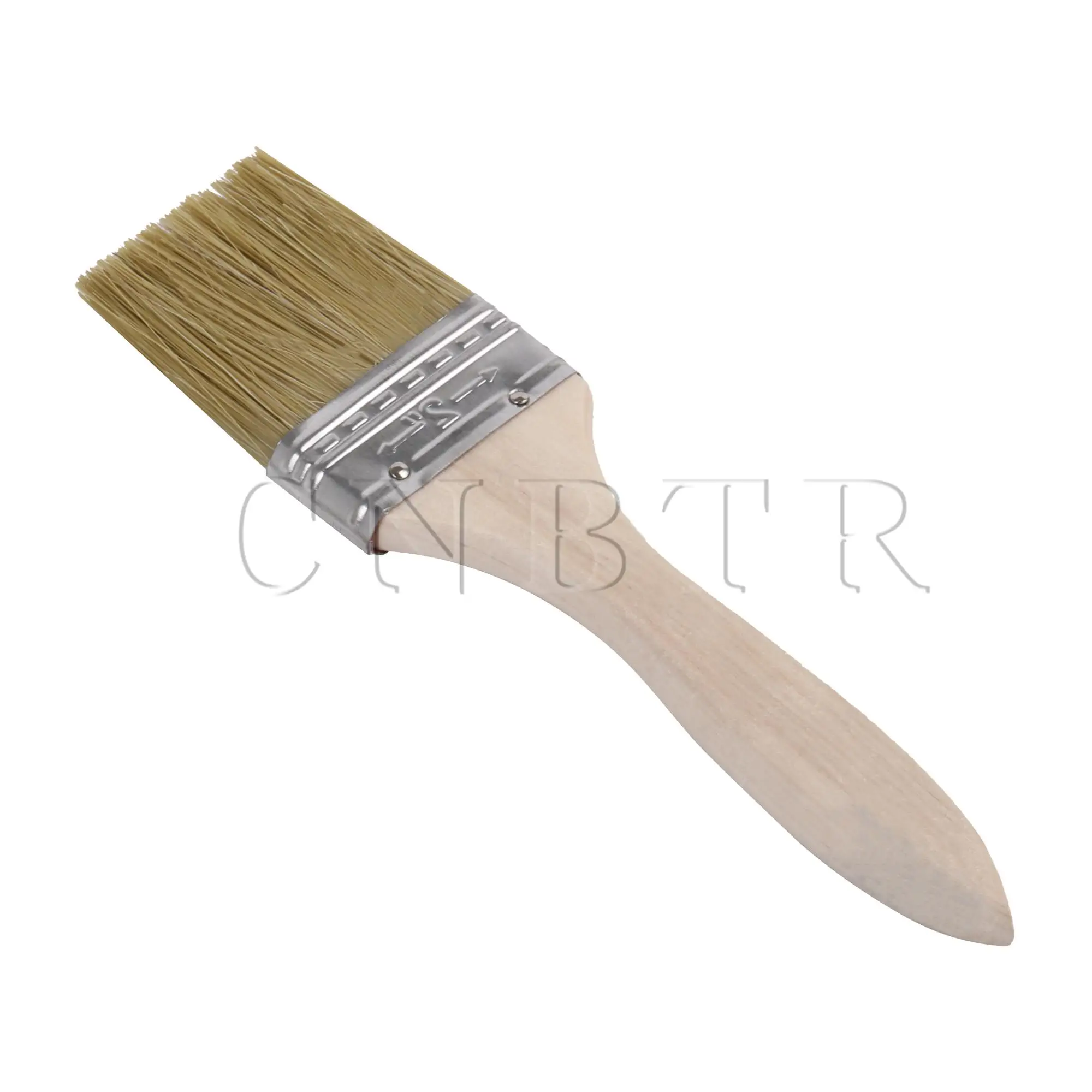 CNBTR 2 inch Stain Varnish Brush Tool with Thin Wood Handle for DIY Graffiti