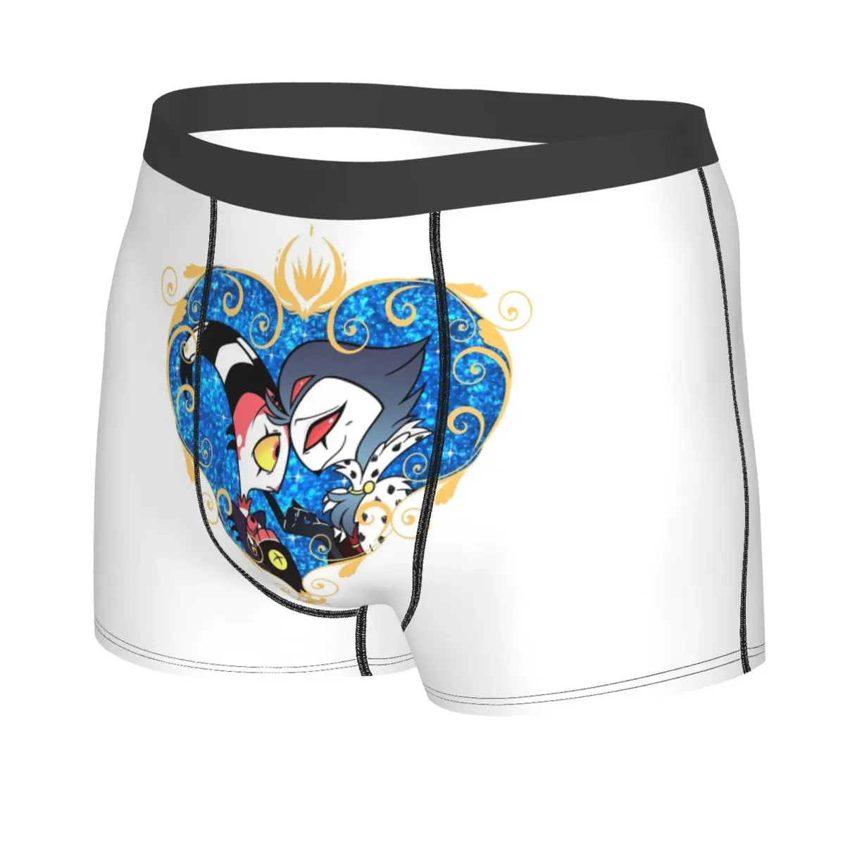 الملاكم السراويل السراويل Helluva Boss Stolas و Blitzo القلب الإطار سراويل الذكور ملابس داخلية مريحة ل أوم رجل صديقها