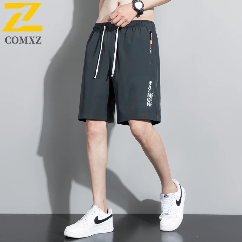 

Summer Sweatpants Men's Casual Gym Ice Silk Quick Dry Breathable Jogging Pants Basketball Training Zipper Pocket Bermuda Shorts