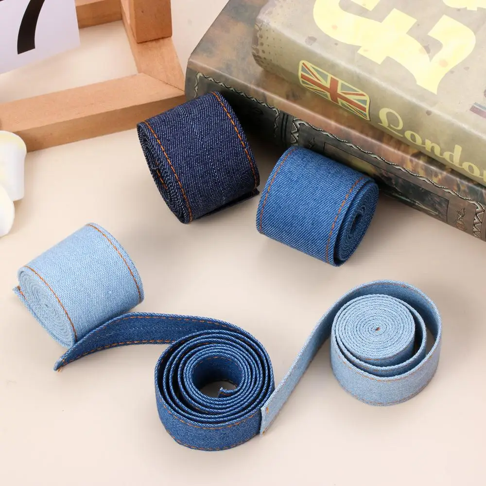 데님 리본 의류 장식 점퍼 헤어클립 액세서리, 모자 공예, 청바지 바느질 원단 테이프