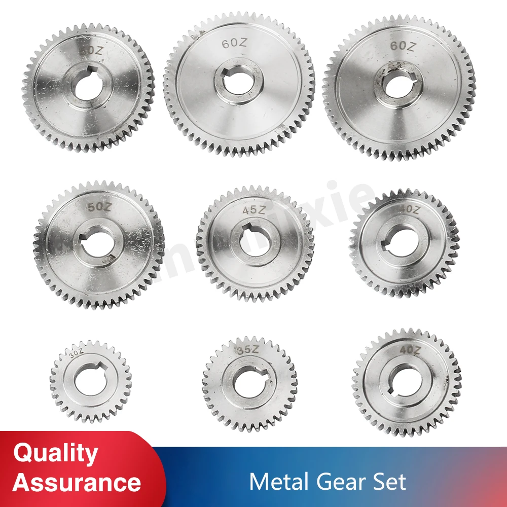 

9pcs CJ0618 Metal Lathe Metric Exchange Gears Kit Metal Cutting Machine Gears