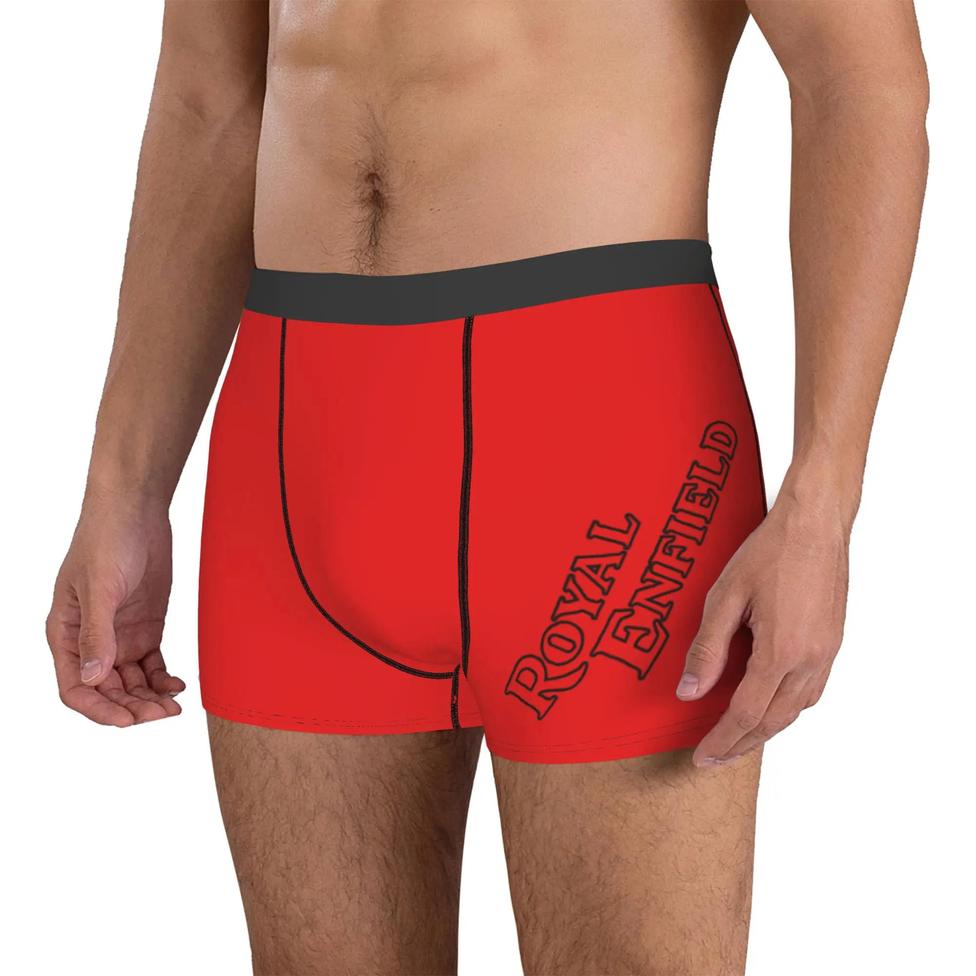 Custom Royal-Enfields Motorcycle Underwear Men Stretch Motor  Bicycles  Boxer Briefs Shorts Panties Soft Underpants For Male