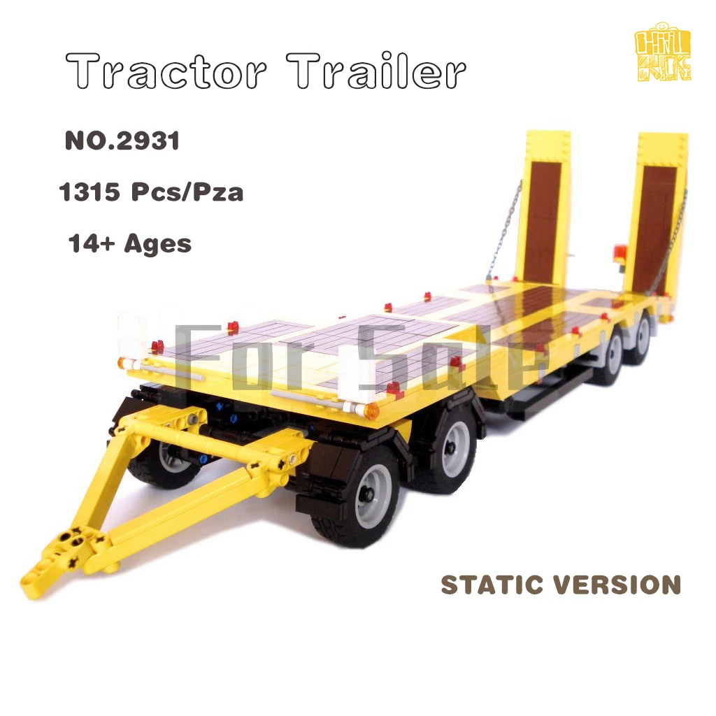 Moc-2931 Tractor Trailer Fits Truck Model With PDF Drawings Building Blocks Bricks DIY Toys Birthday Christmas Gifts