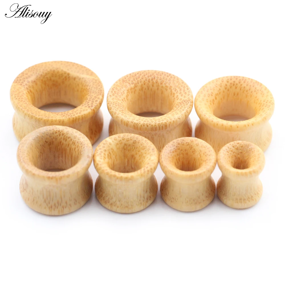 2 Pieces Fashion Piercing Ear Expander 8mm - 20mm Bamboo Ear Plug&Tunnel Jewelry Piercing Body Jewelry for Men And Women