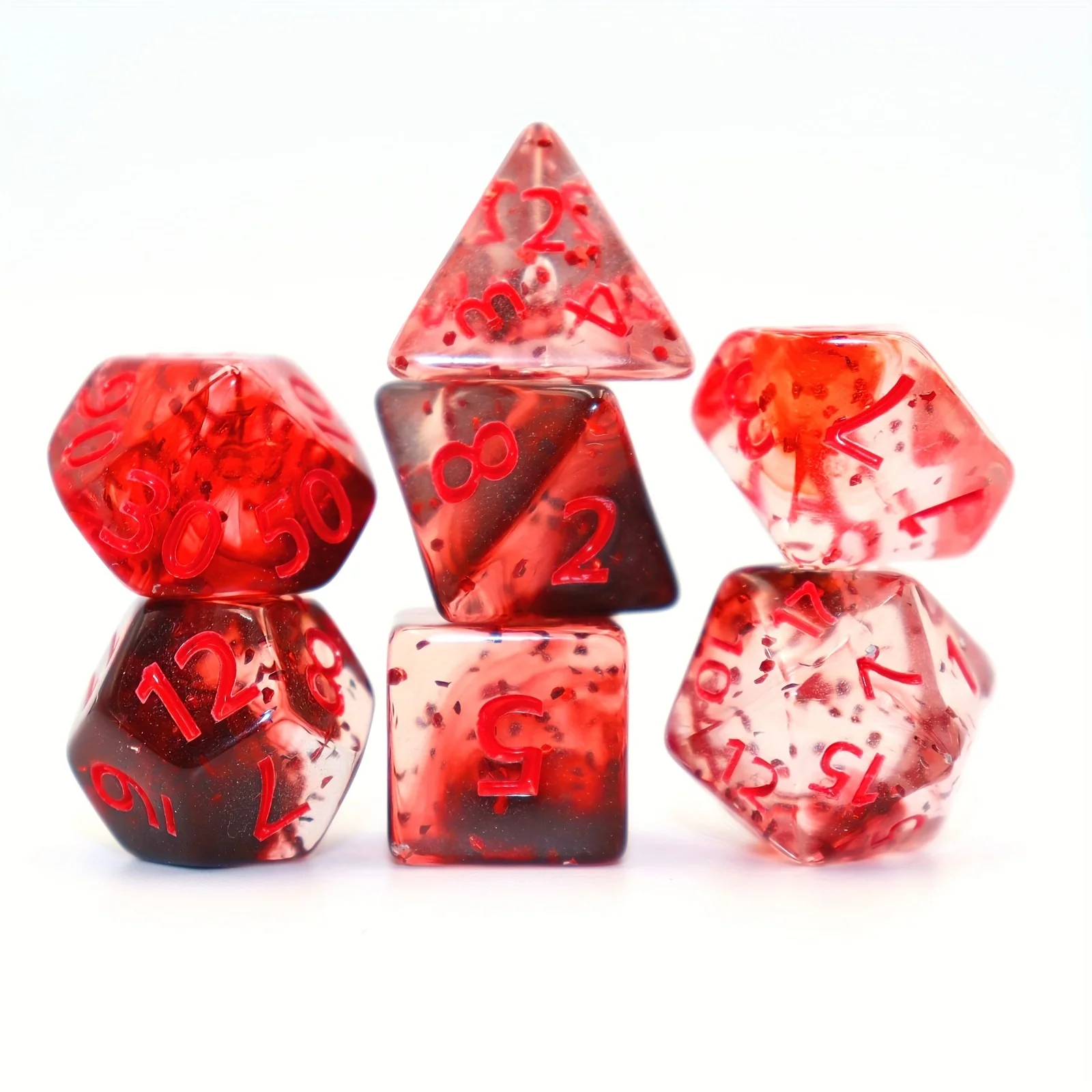 7pcs Portable Irregular Shaped Dice Set - Perfect for Board Games, Parties & Family Games!