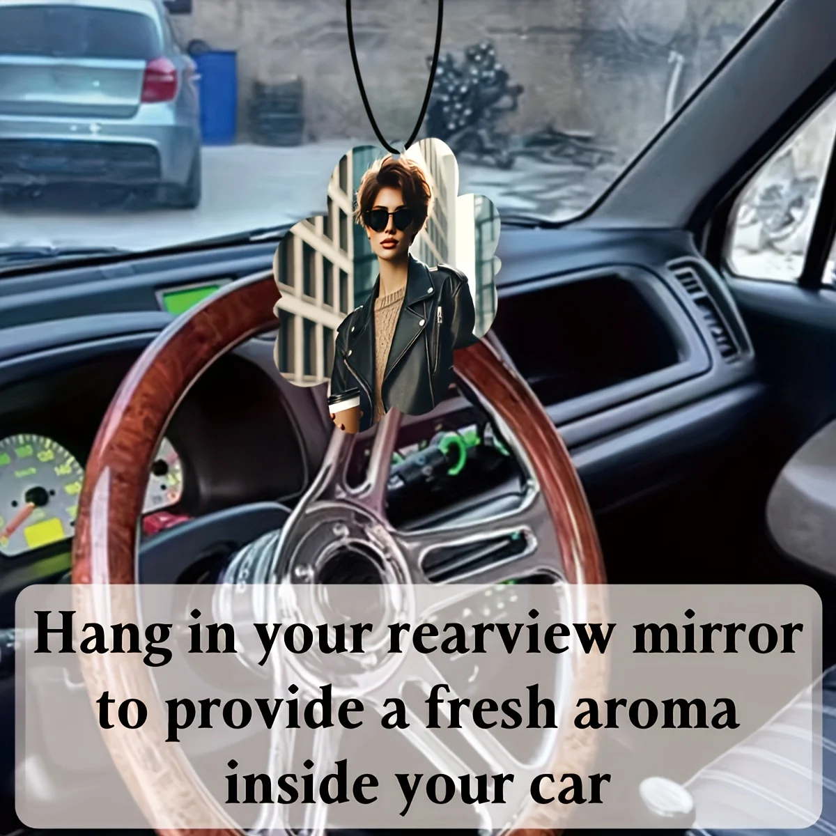 

1pcs/3pcsCustom petal or clover shape photo car air freshener, home car mirror pendant, custom company logo, souvenir gift