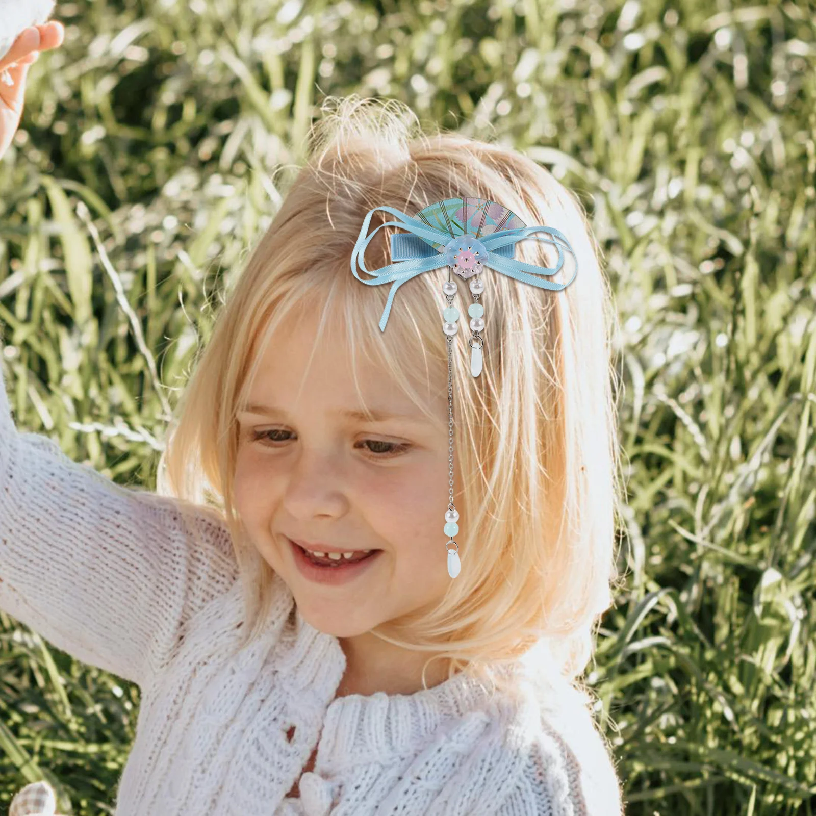 

1Pair Children Chinese Style Hair Clips Tassel Decoration Little Girls Hanfu Accessories Elegant New Year Costume Vintage Pins