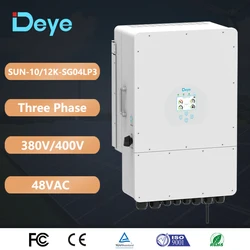 Deye 10KW 12KW Hybrid Inverter SUN-10K 12K-SG04LP3-EU 3 Phase 2 MPPT 48V Low Voltage Battery  Hybrid Solar Inverter