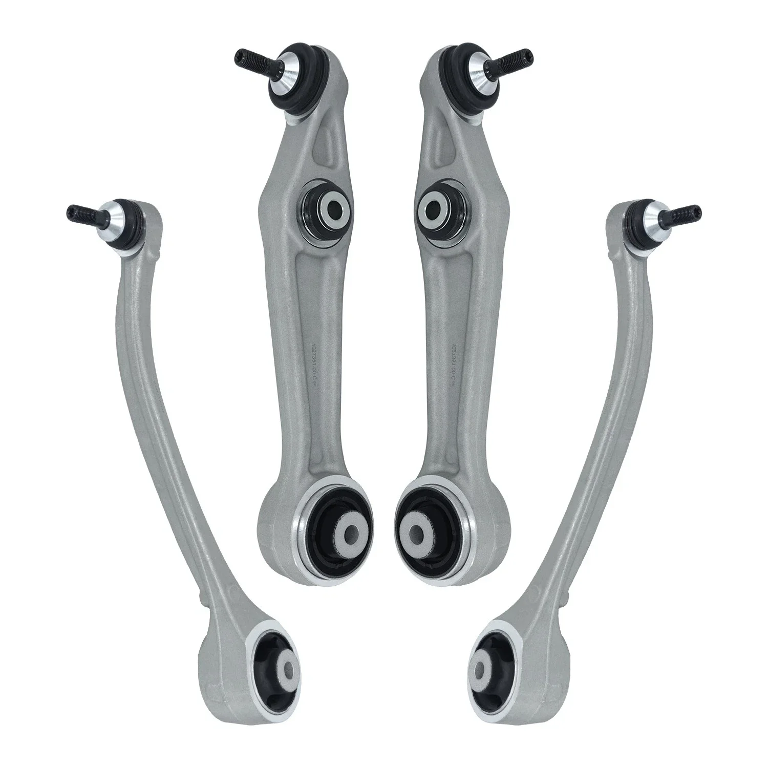 TOPICKSAP 4Pcs Front Lower Control Arm w/Ball Joint for Tesla Model S/X 2012-2023 OE 1027351-00-C 1041570-00-B