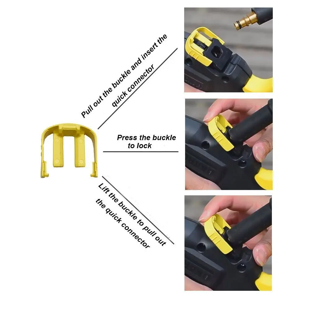 Yellow C Clips Replacement Cleaning Tools Plastic Connector Replacement Home Appliance Parts Car Wash Quick Connector