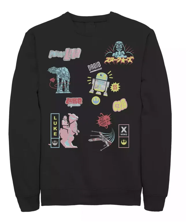 Star Wars men's and women's round-neck hoodies for autumn and winter daily printed sci-fi fleece pure cotton hoodies