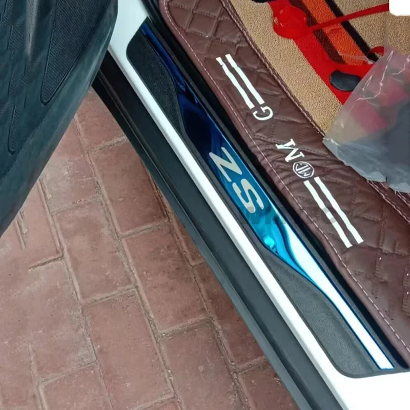 Stainless Steel Car Ultra Thin door sill Rear Bumper Protector Sill Trunk Tread Plate Trim Car Styling for MG ZS  2017-2023 2024