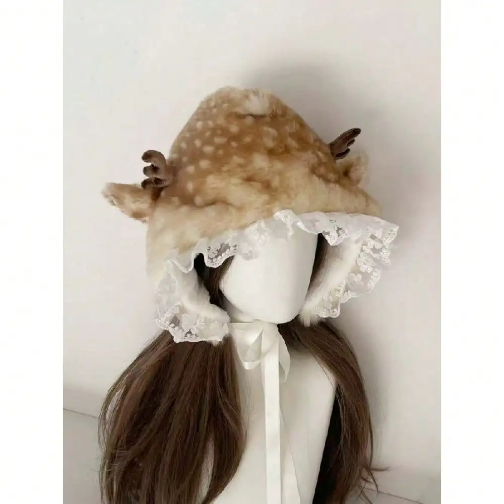 1pc Cute Plush Deer Antler Ear Headband, Warm Ear Warmer Headband, Cozy Casual Accessory For Women In Autumn/Winter Autumn Decor