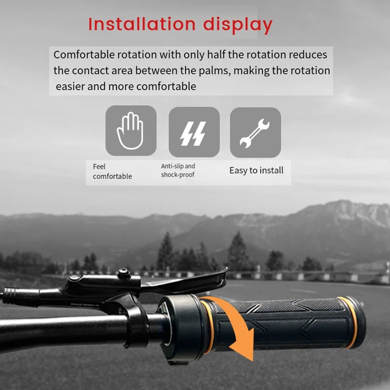 Electric Bicycle Twisting Throttle Grip E-Scooter E-Bike Turn Handle Grip Speed Accelerator For Bafang Mid Drive Motor Durable