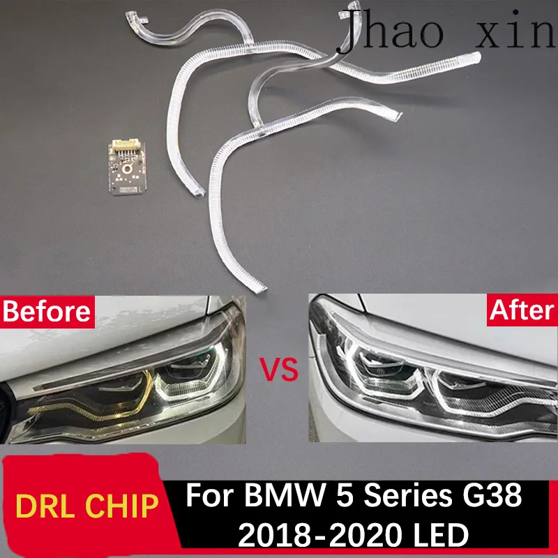 

Для BMW 5 серии G30 G38 2018-2020: плата светодиодных ДХО (ангельские глазки), чип для дневных ходовых огней, белая лампа-балласт для ДХО