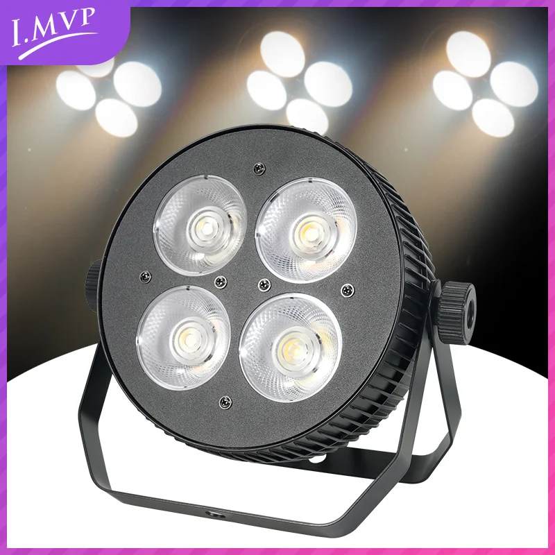 

LED 4x50W DMX Warm Cool White Blinder Spotlight LED 4 Eyes COB Flat Par Light for Stage Theater Wedding