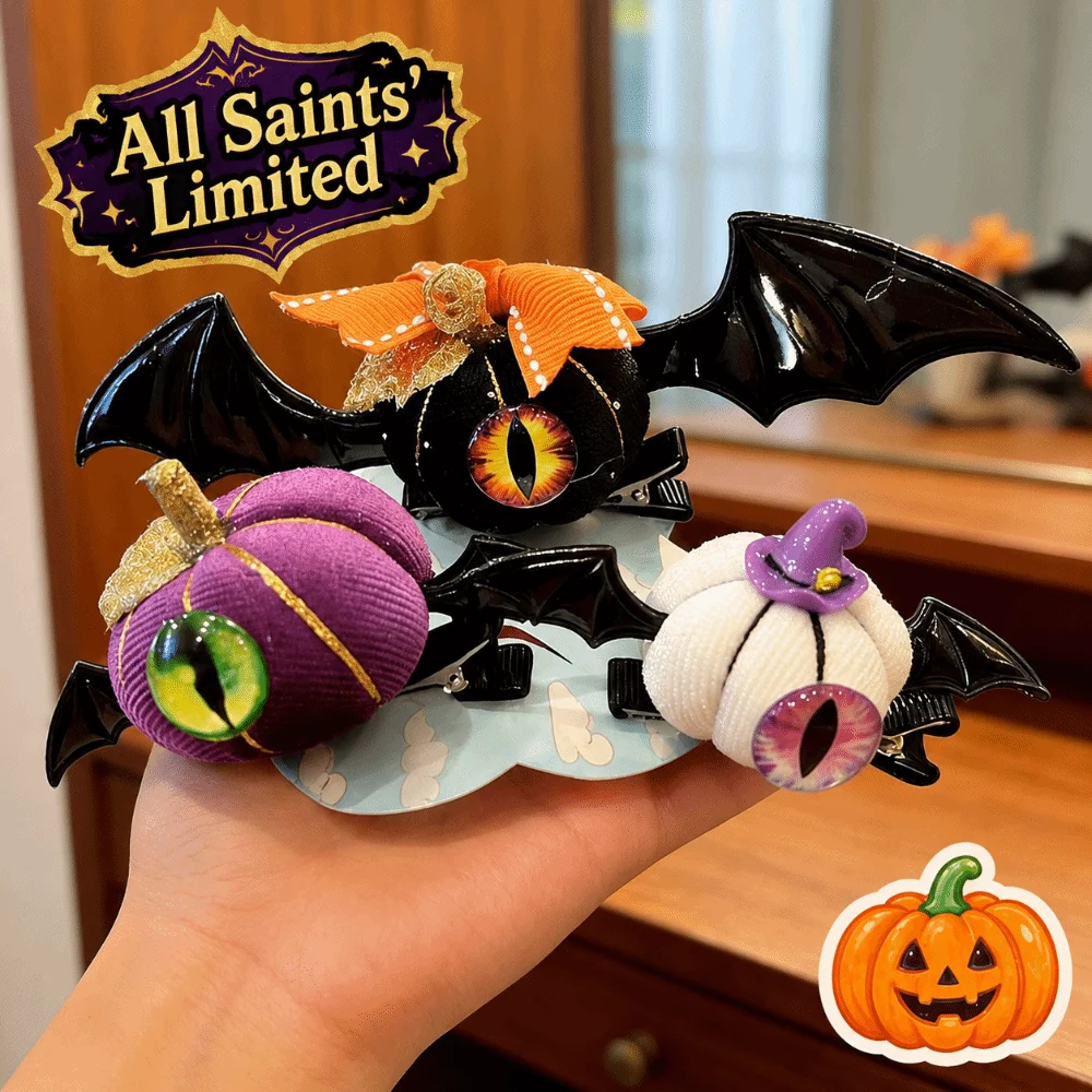 Party Barrettes Halloween Hair Clips Dress Up Comfortable Wearing Hat Headwear Horrific Cosplay Party Props Wing Pumpkin Hairpin