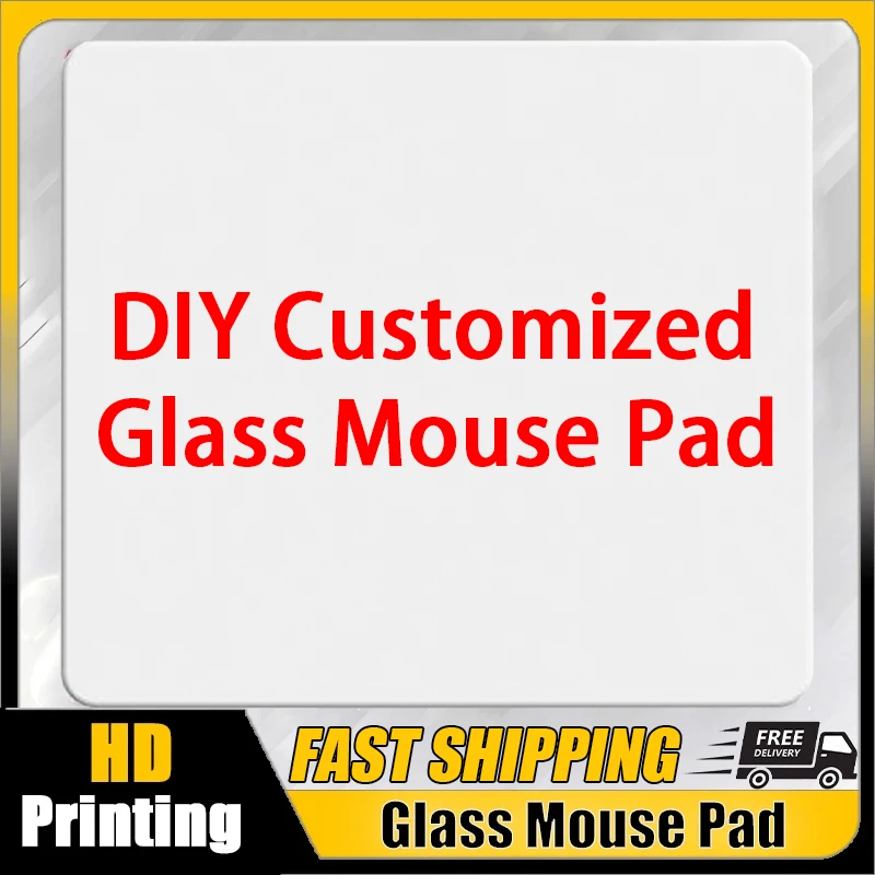 Customized Glass Mouse Pad DIY Design YUME Frosted Surface HD Desktop Mat Tempered FPS Office Custom Pads Gaming Accessories