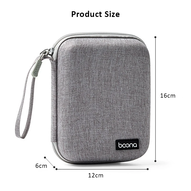 BOONA Hard Laptop Power Supply Organizer Case Travel Carrying Power Source Mouse Case Electronic Accessories Bag for MacBook