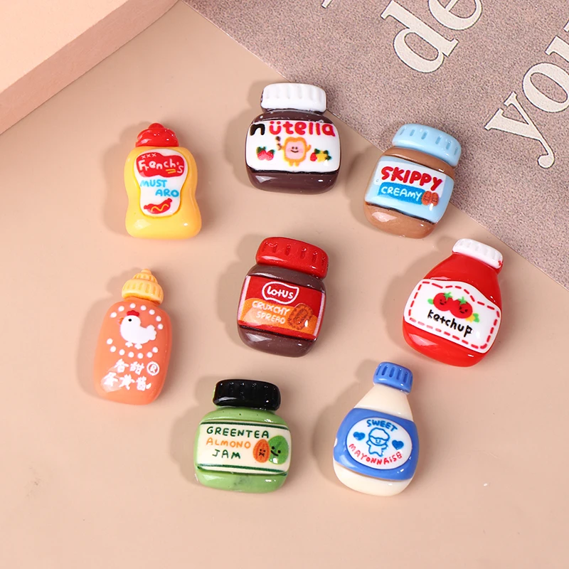 8PCS Seasoning Bottle Refrigerator Magnets Kawaii Cartoon Food Fridge Magnets Cute Decorative Magnets Locker Cabinet Accessories