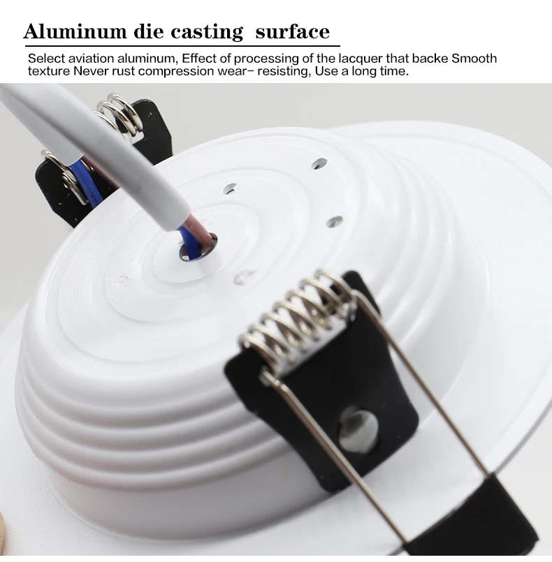 10Pack LED Downlight 220V Einbau Runde Decke Doppellicht Schlafzimmer Innen Wohnzimmer Für Wohnkultur Beleuchtung LED Spot lampe – Detail 9