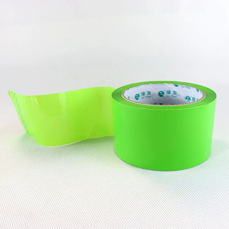 Solid Color Transparent Green Adhesive Tape Mounting Packing Fashion Tape High Viscosity Sealing Positioning Colorful Carton Tap