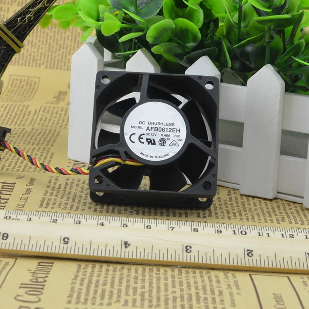 Cooling Fan AFB0612EH DC 12V 0.48A 6cm 6025 60x60x25mm 2/3/4-Wire