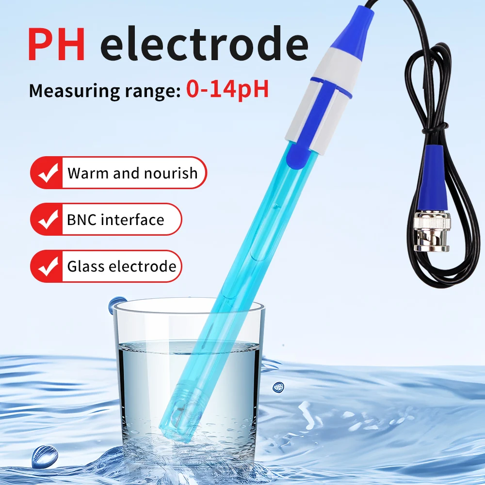 Sonda elettrodo PH connettore interfaccia BNC sensore di ricambio ORP elettrodo composito in vetro IP65 per acquario da laboratorio