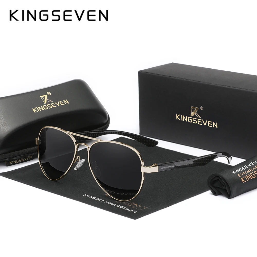 

KINGSEVEN Classical Pilot Sunglasses For Men New Fashion Uv400 Protection Polarization Glasses Women HD Luxury Driving Eyewear