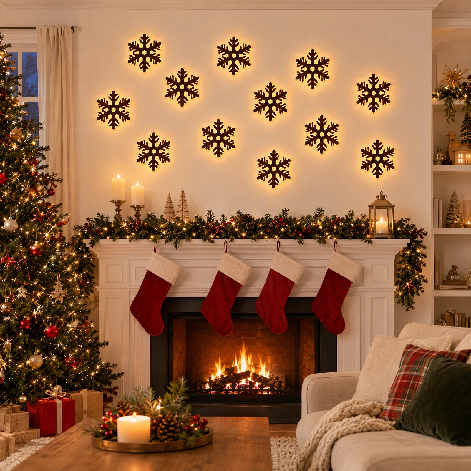 Christmas Light Up Wooden Wall - Up Lighting Decor 评论和价格