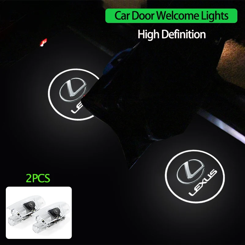 HD Car Door Lamp Projector Badge Welcome Light For Lexus RX330 IS250 Ct200h ES300h RX350 IS300h NX300h RX400h ES350 RX450h GX470