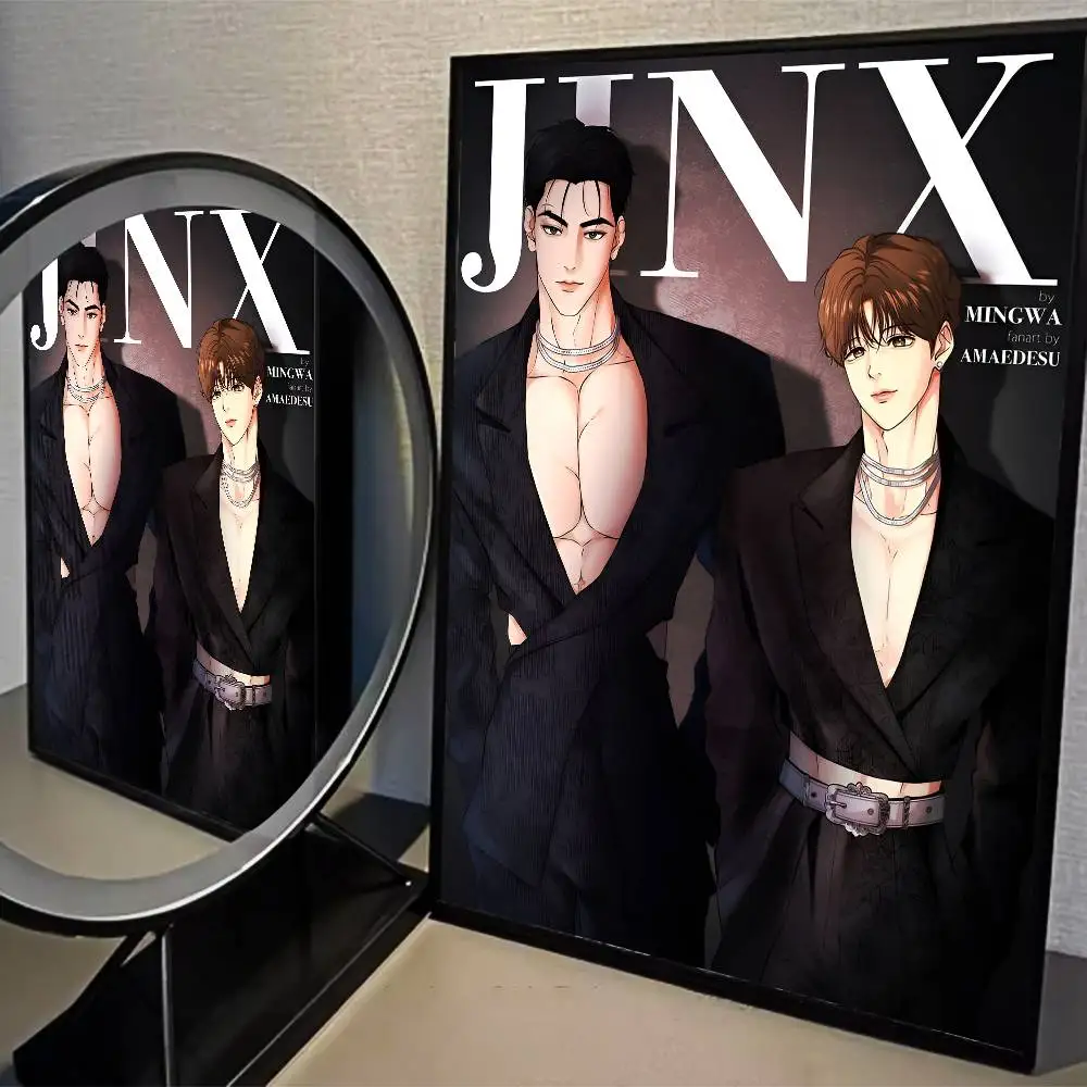 هزلية Jinx DIY لزجة ملصق يتوهم الجدار ملصق لغرفة المعيشة زخارف للحانات جدار ديكور