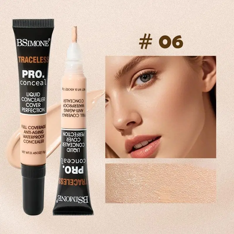 13g corretivo profissional corretivo flexível base líquida hidratante para cobrir olheiras e manchas de acne
