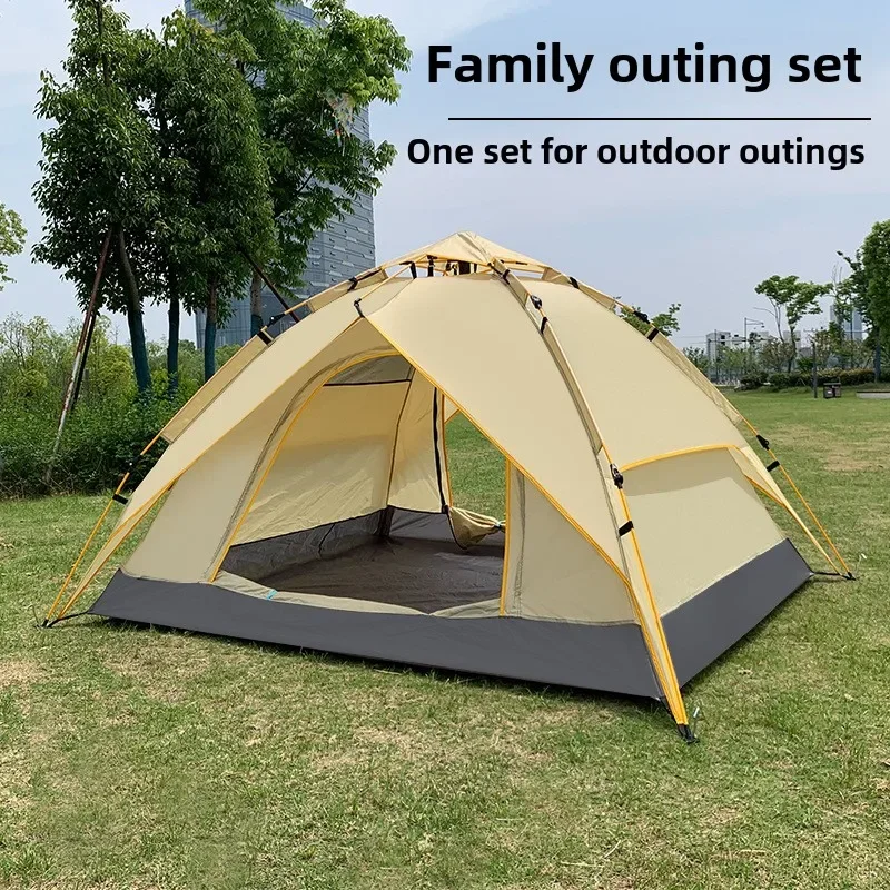 YOUSKY Outdoor Tent 3-4 Person Camping Tent Portable Automatic Pop-up Sunshade UV Protection for Camping