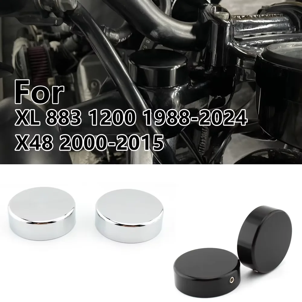 Für Harley Sportster XL 883 1200 1988-UP X48 2000-2015 Motorrad Obere Gabelstangenabdeckungen Mutternkappen