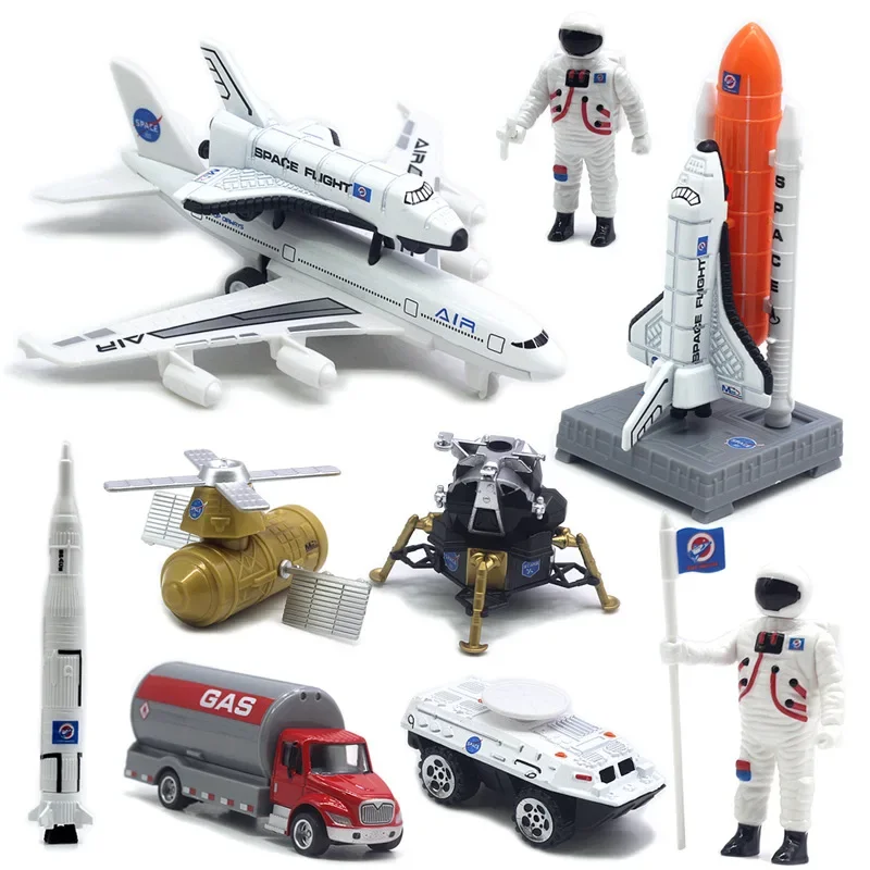 1:72 Alloy Aerospace Sample Set Combination Carrier Launch Rocket Model Toy Pull back  Alloy Space Shuttle Combo Set