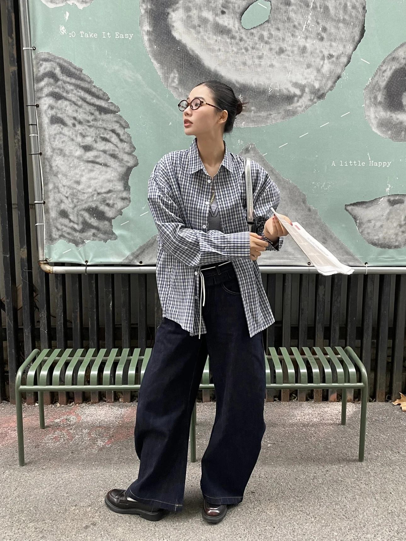 

Ретро американский синий клетчатый длинный све irt повседневное свободное мужское осеннее универсальное солнцезащитное пальто Sle Faion