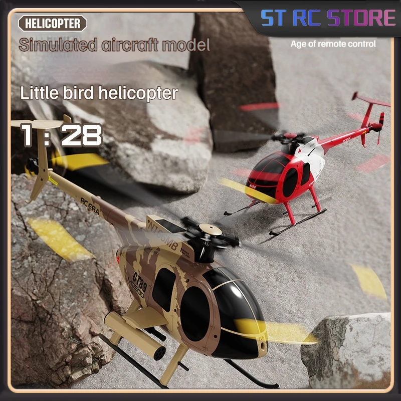 New 1:28 Helicopter Model C189 Remote Control Aircraft Md500 With Double Brushless Simulation Rc Helicopter Children Toy Gift