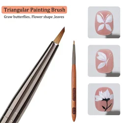 Triangular Nail Painting Brush Nails Art Brush Pen Tips Pattern Phototherapy Acrylic Brush UV Gel Painting Brushes Manicure Tool