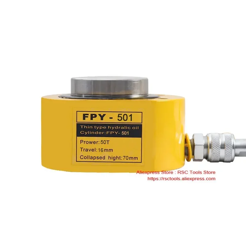Super Thin Type Hydraulic Cylinder FPY-501 Hydraulic Lifting Jack with Height of 70mm, Work Travel of 16mm with 50T
