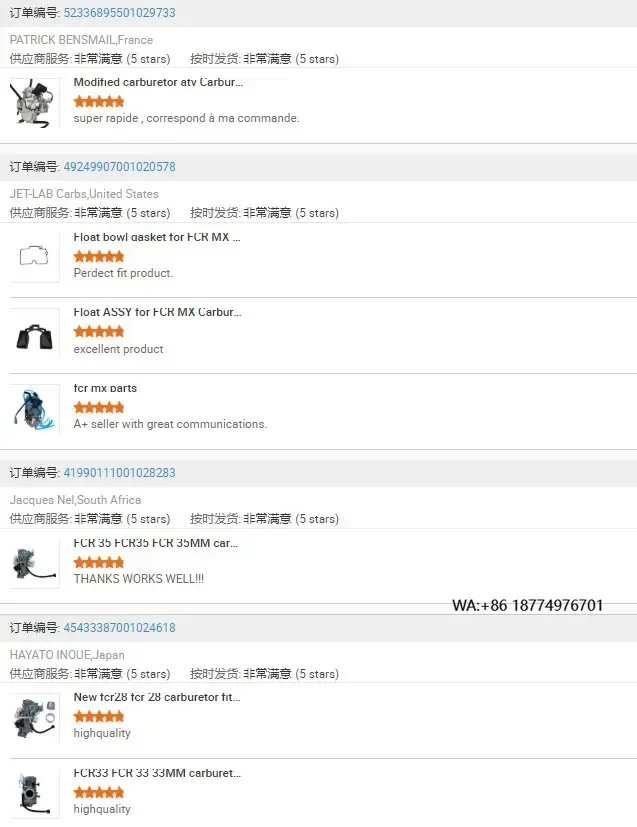 

Carburador Fcr Fcr28, Juego de 4 piezas para Gp400f