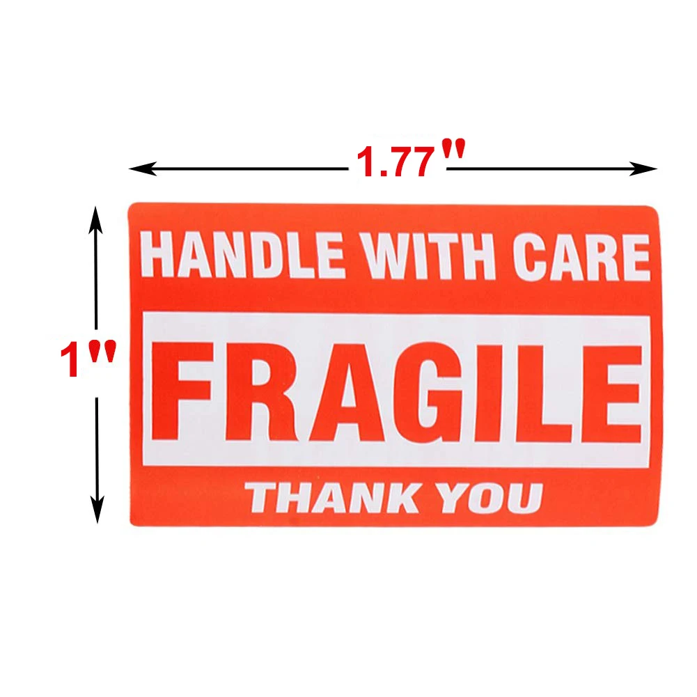 Fragile Warning Sticker 250PCS/Roll Shipping Labels Stickers For Delivery Glass Product Warning Labels Adhesive Mini Papers