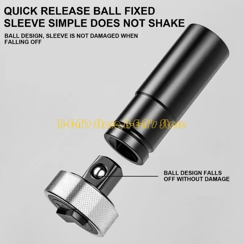 Y1AD 3Pcs Ratchet Socket Wrench Whole Steel Ratchet Socket Finger Reversible Ratchet Handle 1/4inch 3/8inch 1/2inch