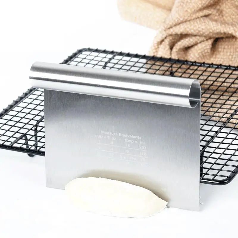 Stainless Steel Scale Cake Scraper DIY Dough Pastry Spatulas Buttercream Edge Smoother Cake Decorating Tools Baking High-quality