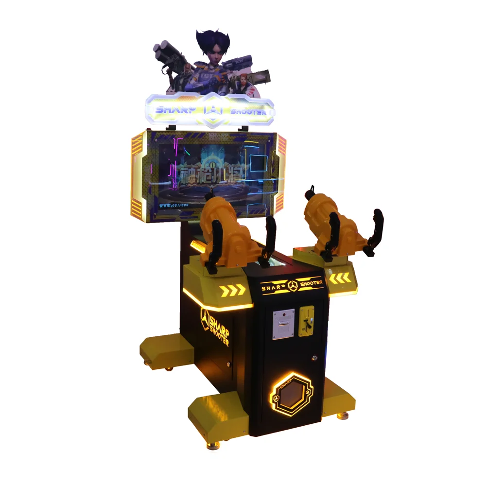 

High quality child coin sharpshooter battle emulator video two-player interactive shooting game machine for sale