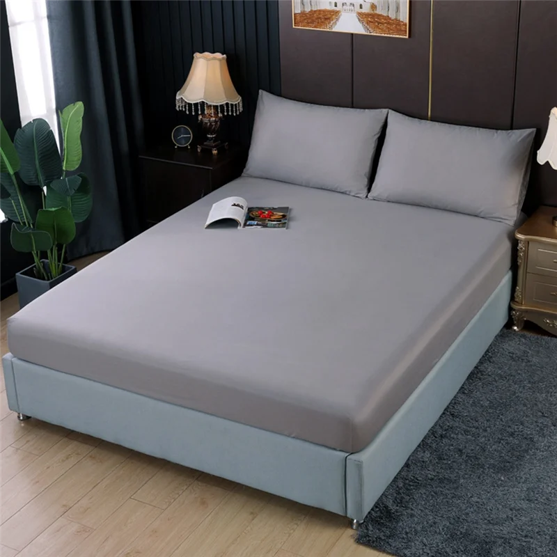 

ABJS Bedding Queen Fitted Sheet-Bottom Sheet-Deep Pocket-Soft Microfiber -Shrinkage and Fade -Easy Care 200 X 220Cm