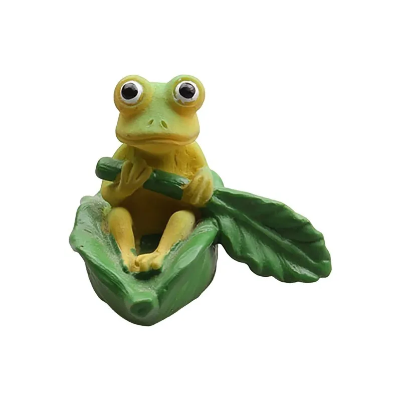 Floating Frog Statue Creative Frog Sculpture Outdoor Garden Pond Decoration Household Fish Tank Garden Decoration